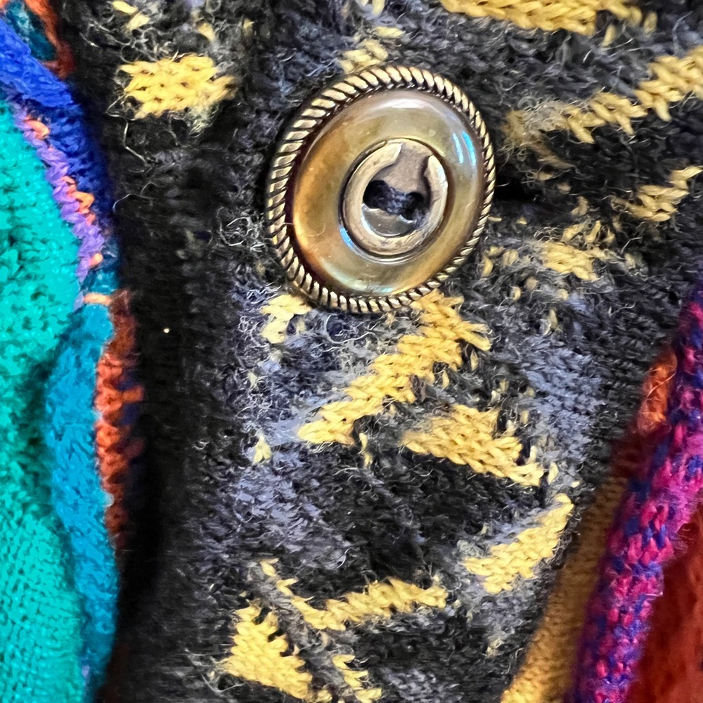 COOGI Vintage 80s 90s 100% Australian Wool Knit Cardigan Sweater Jacket Small - Picture 7 of 15